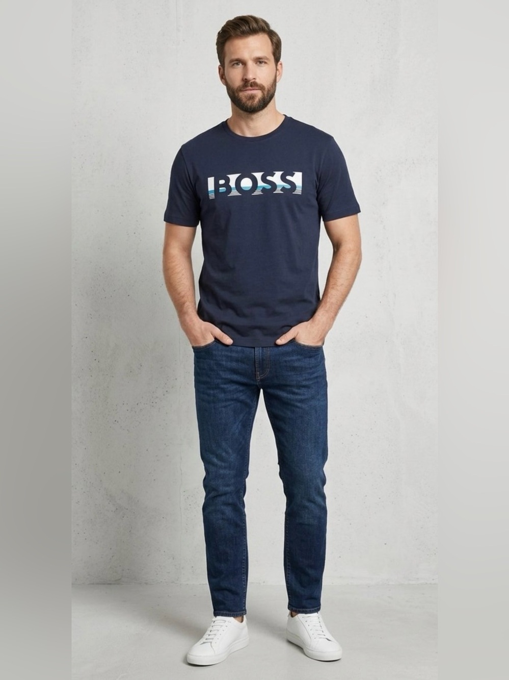 BOSS "Tee 1" Graphic Logo T-Shirt